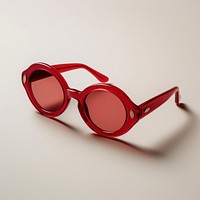 Small slim oval red sunglasses accessories accessory eyewear.