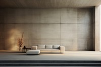 Living room architecture furniture concrete.