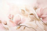 Pink magnolia watercolor background backgrounds painting pattern.