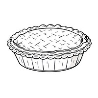 Pie sketch food line.