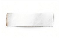 Adhesive strip white paper white background.
