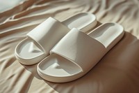 Slide sandals shoe flip-flops footwear white.