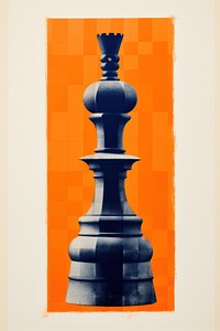 Queen chess piece craft art representation.