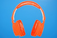Headphones headset blue red.