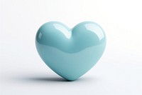 Light blue heart turquoise white background gemstone.