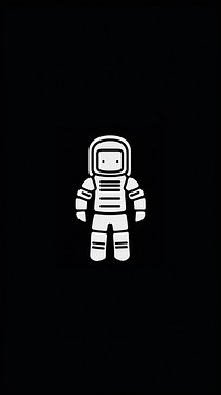 Astronaut white black space.