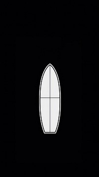 Surfboard shape black white.