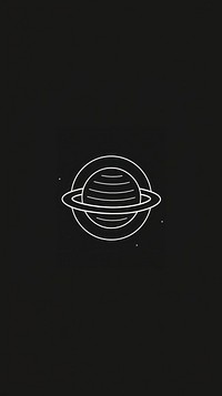 Solar system logo shape black.