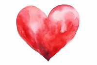 Red heart white background creativity drawing.