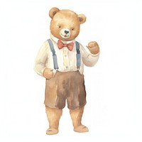 Teddy bear toy white background representation.