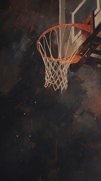Acrylic paint of Basketball basketball sports backgrounds.