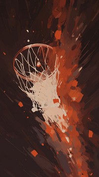 Acrylic paint of Basketball basketball sports abstract.