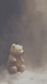 Acrylic paint of teddy bear mammal toy softness.