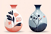 Flower vase pattern art creativity.