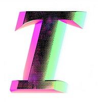 Gradient blurry letter I font text pink.