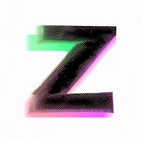 Gradient blurry letter Z number font text.