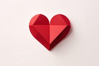 Red heart jewelry circle symbol.
