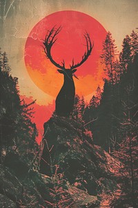 Cover book of beautiful demon outdoors forest poster.