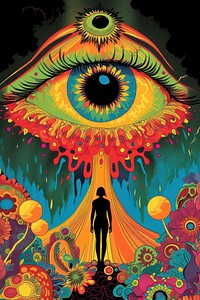 Cover book of giant one eye art poster adult.