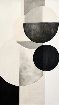 Black and white abstract collage shape.