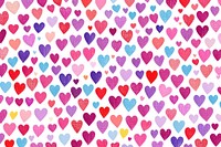 Cute hearts backgrounds pattern repetition.