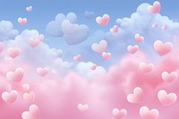 Heart and cloud backgrounds outdoors balloon.