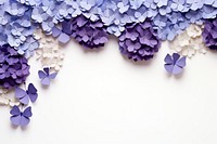 Hydrangea floral border backgrounds origami flower.