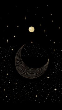 Line drawing moon astronomy outdoors nature.
