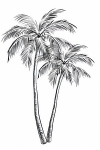 Palm tree drawing sketch plant.