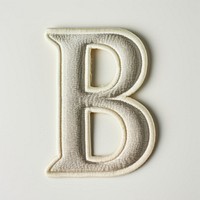 Patch letter B number text white background.