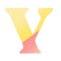 Letter Y cut paper text white background creativity.