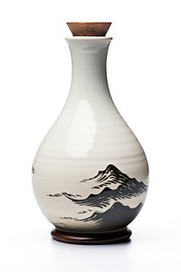 Sake porcelain pottery vase.