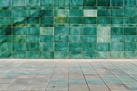 Green tile wall architecture backgrounds.