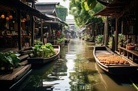 Thailand boat architecture outdoors.