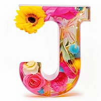 Glitter alphabet j flower number plant.