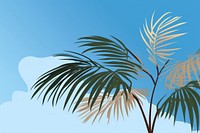 Tropical plant sky backgrounds sunlight.