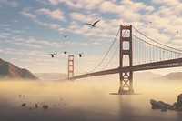 Golden Gate Bridge bridge outdoors flying.