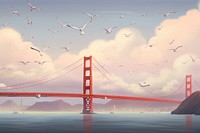Golden Gate Bridge outdoors bridge flying.
