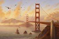 Golden Gate Bridge bridge outdoors fog.