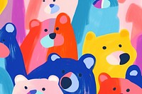 Cute bears backgrounds abstract painting.