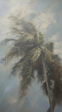 Coconut tree outdoors painting nature.