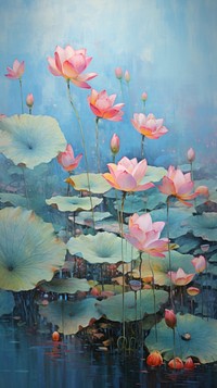 Lotus painting flower plant.