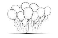 Birthday sketch balloon drawing.