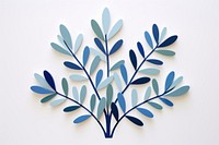 Plant blue minimal pattern leaf art.
