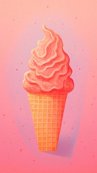 Pink ice-cream dessert food red.