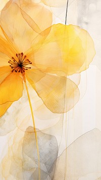 Yellow flower abstract painting pattern.