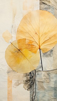 Aspen leaf painting plant art.