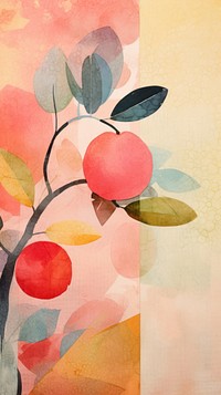 Apple tree abstract painting plant.
