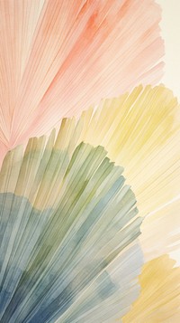 Fan palm leaf abstract painting petal.