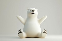 Polar bear Dance figurine cartoon animal.